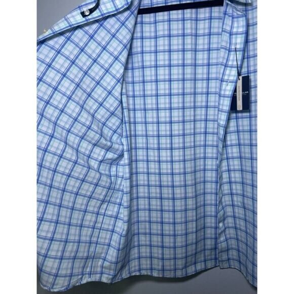 Peter Millar Crown Crafted Men's Size XL Performance Plaid Sport Shirt $200 NWT - Picture 11 of 13